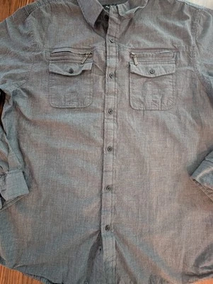 Eighty Eight Shirt Mens XXLarge Gray Plaid Platinum Long Sleeve Button Up  - Image 1 of 4