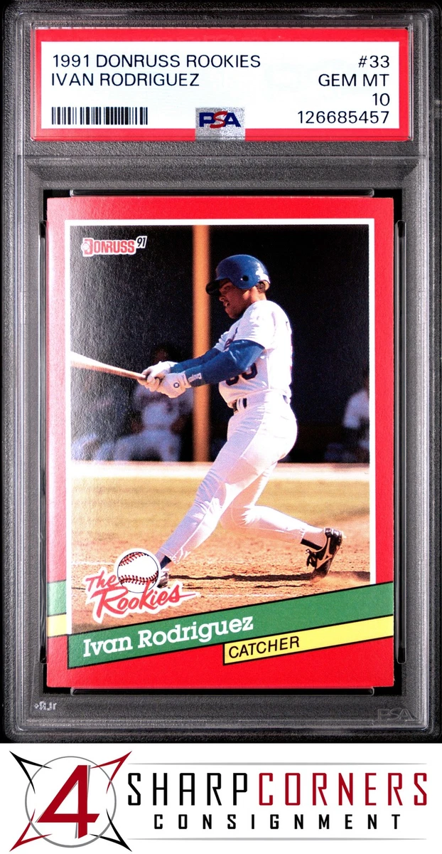 Ivan Rodriguez 10 Graded Baseball Sports Trading Cards