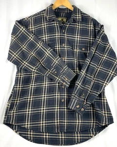 FIELD & STREAM Men’s L Plaid Heavy 100% Cotton Vintage Flannel Shirt Y2K - Picture 1 of 14