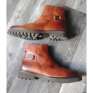 Botas de cuero marrón Robert Graham para hombre talla 11,5  - Imagen 1 de 8