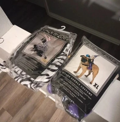 Combo Zack & Zoey Perro Disfraz Mago Sillín y Cebra Halloween X-Grande Nuevo Sellado Foto 1 de 4