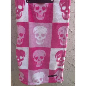 Manta Betsey Johnson Rosa Calavera 50x70 Suave Acogedora - Imagen 1 de 5