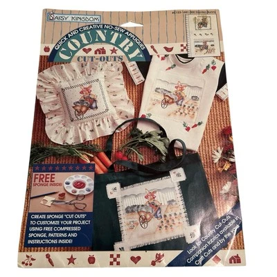 VTG Daisy Kingdom GARDEN BUNNY Fabric Panel Whimsy NOS DIY Cottagecore - Image 1 of 4