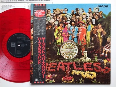 The Beatles "SGT. PEPPERS" w/OBI 1982 UK CUTTING JAPAN 1st LIMITED MONO RED LP - Image 1 of 4