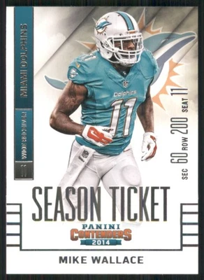 2014 Panini Contenders #41 Mike Wallace Miami Dolphins 36717 - Image 1 of 2