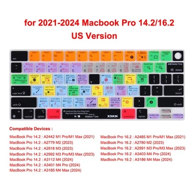 XSKN Ableton Live Keyboard Cover for Macbook Pro Air 13 14 15 16 Magic Keyboard - Image 1 of 4
