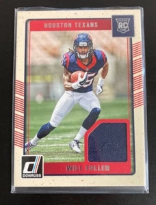 Will Fuller 2016 Panini Donruss Jersey Patch Rookie Card Houston Texans NFL - Picture 1 of 4