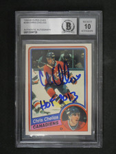 CHRIS CHELIOS SIGNED 1984-85 O-PEE-CHEE #259 RC INSCRIBED HOF 2013 - BAS 10 AUTO