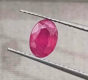 GSI Certified 0.97ct Mozambique Red Ruby, Natural Untreated Gemstone - Picture 1 of 8