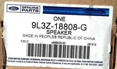 * ПОДЛИННЫЙ FORD 09-14 F-150 LH или RH боковая задняя дверь динамик 10-14 Lincoln Mark LT - Изображение 1 из 4