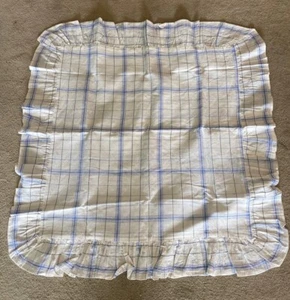 2 New Pine Cone Hill Linen Euro Pillow Shams (26 Square Inches) Blue Stripes - Picture 1 of 5