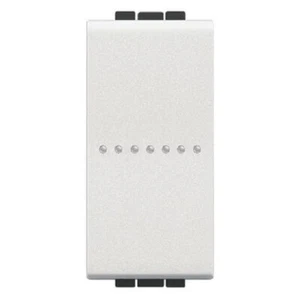 BTICINO N4055N PULSANTE ASSIALE LIVING LIGHT 1P NO 10A 250VAC BIANCO - Foto 1 di 1