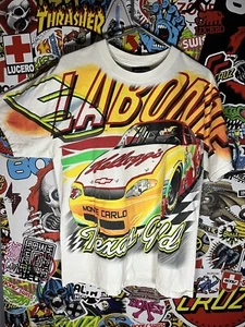 Vtg Medium TERRY LABONTE AOP Shirt Tony Tiger Kelloggs Nascar Chase Authentics - Picture 1 of 9