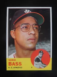 1963 Topps Baseballkarte #461 Norm Bass (NM+) - Bild 1 von 2