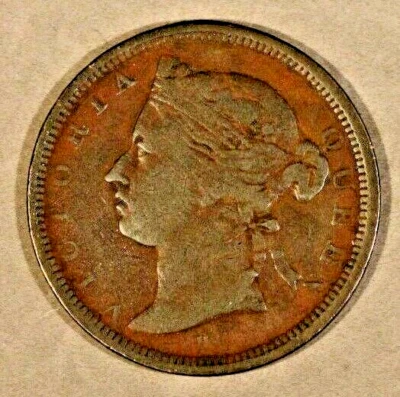 1872H Straits Settlements Half Cent Weak Reverse      - Image 1 of 2