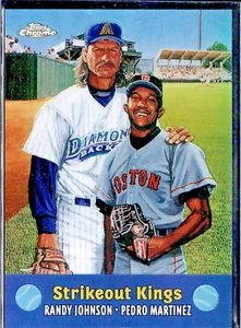 2000 TOPPS CHROME COMBOS REFRACTOR PARALLEL #TC7 RANDY JOHNSON/PEDRO MARTINEZ SP - Picture 1 of 2