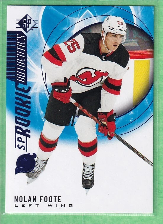 2020-21 SP Retail Blue #126 Rookie Authentics Nolan Foote New Jersey Devils - Image 1 of 2