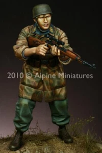MW22 ALPINE MINIATURES 16010 FALLSCHIRMJÄGER SNIPER  1/16 FIGURE - Foto 1 di 1