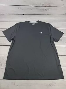 UNDER ARMOR MENS SOLID GRAY BASIC SHORT SLEEVE TEE SIZE 2XL K10 - Picture 1 of 5