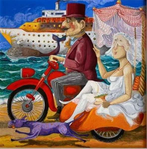 In Crociera Pino Procopio Serigrafia su Carta Ed Limitata 40x40 Arte Figurativa - Imagen 1 de 1