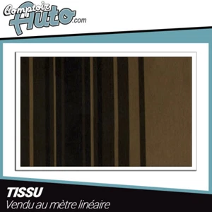 Tissus marron rayé pour habillage de Citroën - Imagen 1 de 2