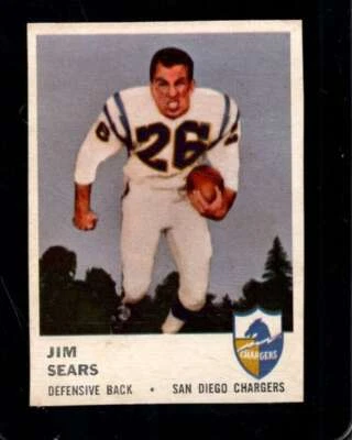 1961 FLEER #164 JIM SEARS EXMT CHARGERS *X105646 - Image 1 of 2