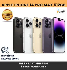 Apple iPhone 14 Pro Max 512GB Factory Unlocked 5G (GSM CDMA) - Picture 1 of 11