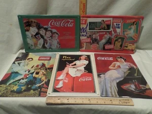 "Coca-Cola" lot of 5 iconic famous beverage soda-pop signs/"Tin Picture Plaque" - Picture 1 of 8