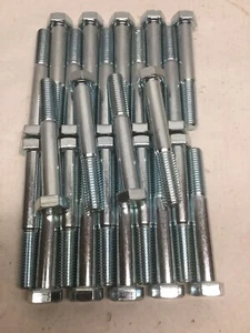 5/8"-11, Steel Hex Head Cap Screw, Grade 5, 4 1/2” Lenght Zinc Plated (24 Pack) - Picture 1 of 4