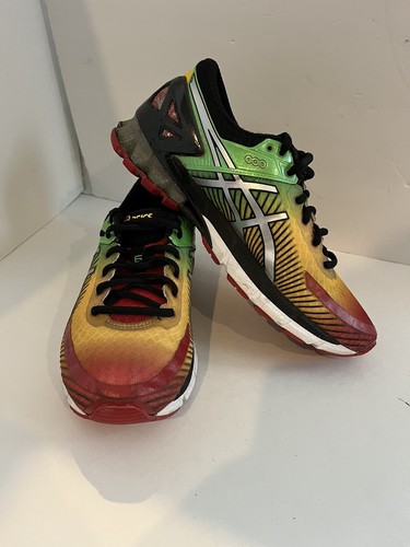 Scarpe da corsa atletica Asics Gel Kinsei 6 T644N Giamaica da uomo taglia 7 5 EUC