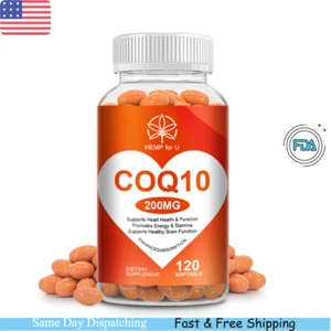 200mg Coenzyme Q-10 120 Capsules Increase Energy & Stamina, Heart Health Support - Picture 1 of 8