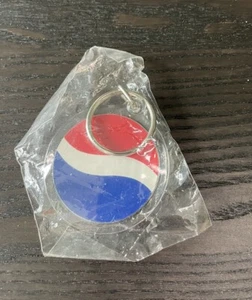 Vintage 90s Pepsi Cola Pop Soda Logo Keychain 1.75” NEW - Picture 1 of 6