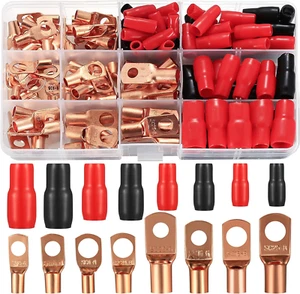 Capicorda Elettrici Ad Occhiello, 120 Pz Capicorda Terminali Bullone Foro Set, C - Foto 1 di 12