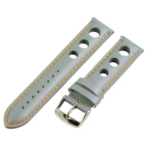 RALLY SMOOTH 3-Hole Leather Interchangeable Watch Band Strap - Picture 1 of 41