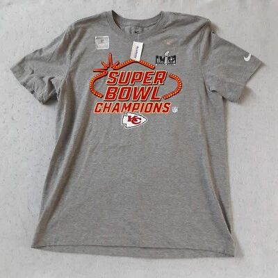Camiseta Nike Super Bowl 58 Kansas City Chiefs Gris Para Hombre Mediana Nueva Foto 1 de 4