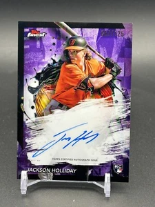2024 Topps Finest - Finest Auto Purple Refractor Jackson Holliday 67/125 (AU, RC) - Bild 1 von 10