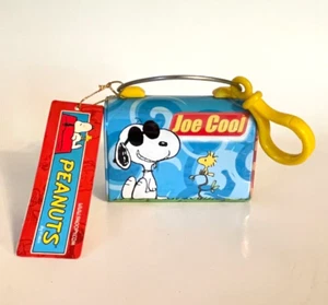 Peanuts Snoopy Joe Cool Mini Tin Lunch Box w/ Clip NEW - Picture 1 of 7