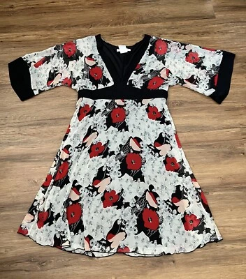 WISHES WISHES WISHES Vestido Feminino Multicolorido Floral Chiffon Kimono Cintura Amarrada P - Imagem 1 de 4