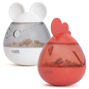Katzenleckerli Spielzeug Catit Pixi Leckerli Spender Interaktiv Spielen Wackeln Hahn & Maus - Bild 1 von 8