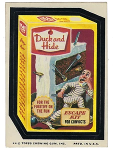 Wacky Packages 1975 12th Series 12 kit de escape de pato y escondite para Convicts casi nuevo - Imagen 1 de 1