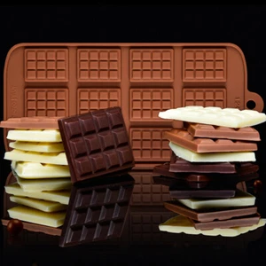 Barra de chocolate de silicona molde pastel decoración fondant jabón helado resina bandeja artesanal - Imagen 1 de 6