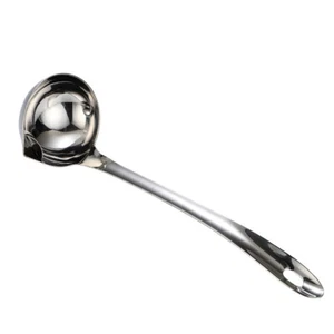 Stainless Steel Soup Fat Oil Separator Ladles Skimmer Spoon Soup Colander - Imagen 1 de 6