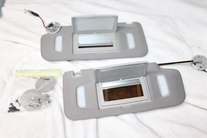 07-17 Chevy TRAVERSE Gmc ACADIA ENCLAVE Sunvisors w/ Sun Visor Clips LIGHTS Gray - Picture 1 of 4