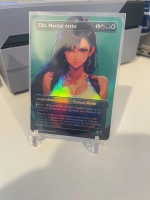 Tifa, Martial Artist - MTG Anime FOIL  Playtest HOLOGRAPHIC Magic Commander EDH - Image 1 of 4