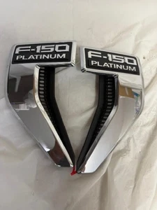 OE 2021-2022 Ford F150 Platinum Chrome  Fender Emblems LH Left & RH Right OEM - Bild 1 von 5