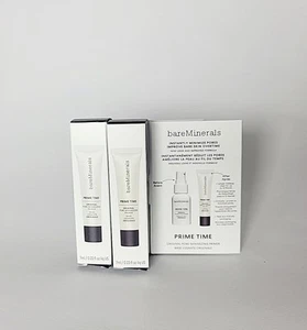 2x bareMinerals Prime Time Original Pore Minimizing Primer mini 0.23 oz/ 7 mL ea - Picture 1 of 3