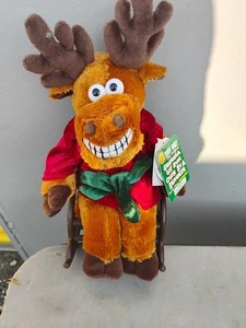 Rocking Chair Singing Moose Grandma Got Run Over by a Reindeer Plush- DAN DEE - Picture 1 of 5