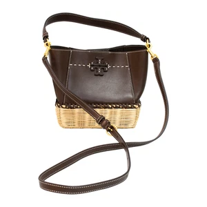 Borsa a mano piccola hobo in vimini Tory Burch McGraw - Foto 1 di 7