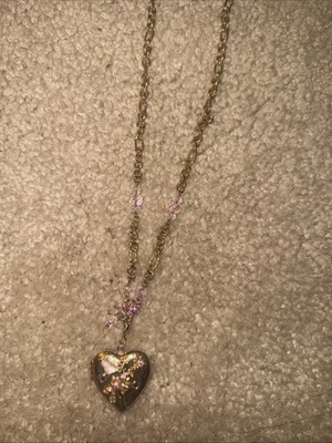 KIRKS FOLLY CHARM NECKLACE WITH HEART LOCKET THAT OPENS STARS MOONS FAIRY HEARTS - Image 1 of 4