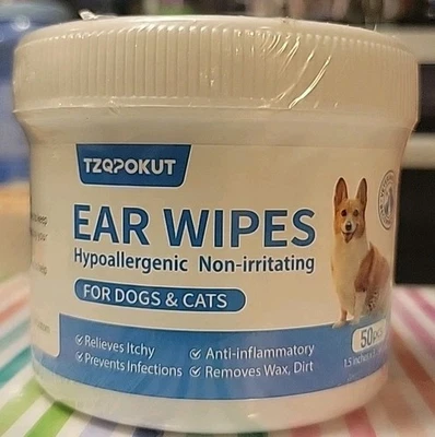 Toallitas para oídos para perros y gatos hipoalergénicas y no irritantes Foto 1 de 4